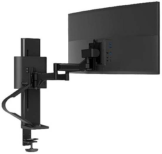Ergotron TRACE™ Monitor-tafelbeugel Aantal monteerbare displays: 1 Display(s) 35,6 cm (14") - 96,5 cm (38") Zwart Kantel