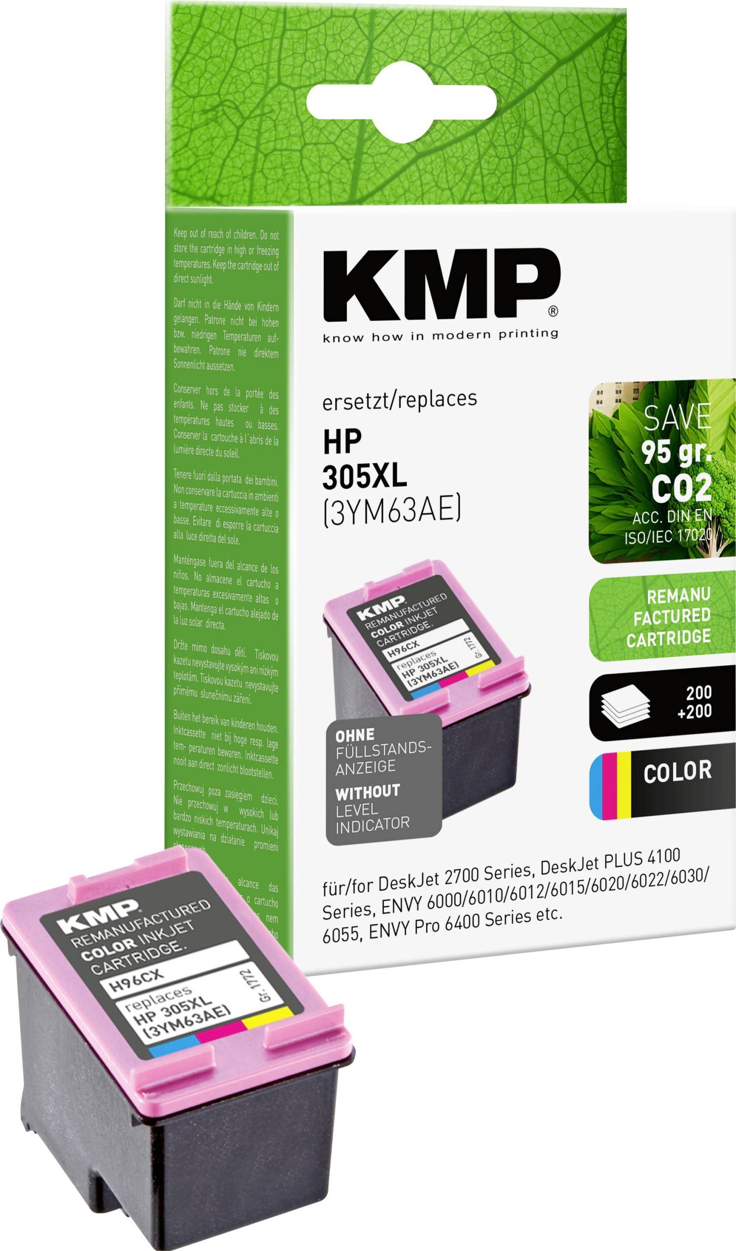 KMP Inktcartridge vervangt HP 305XL, 3YM63AE Compatibel Kleur H96CX 1772,4030