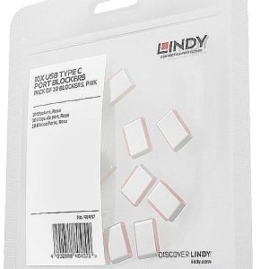 LINDY Sleutel voor USB-C-poort Set van 10 stuks Pink Zonder sleutel LINDY Sleutel voor USB-C-poort Set van 10 stuks Pink Zonder sleutel