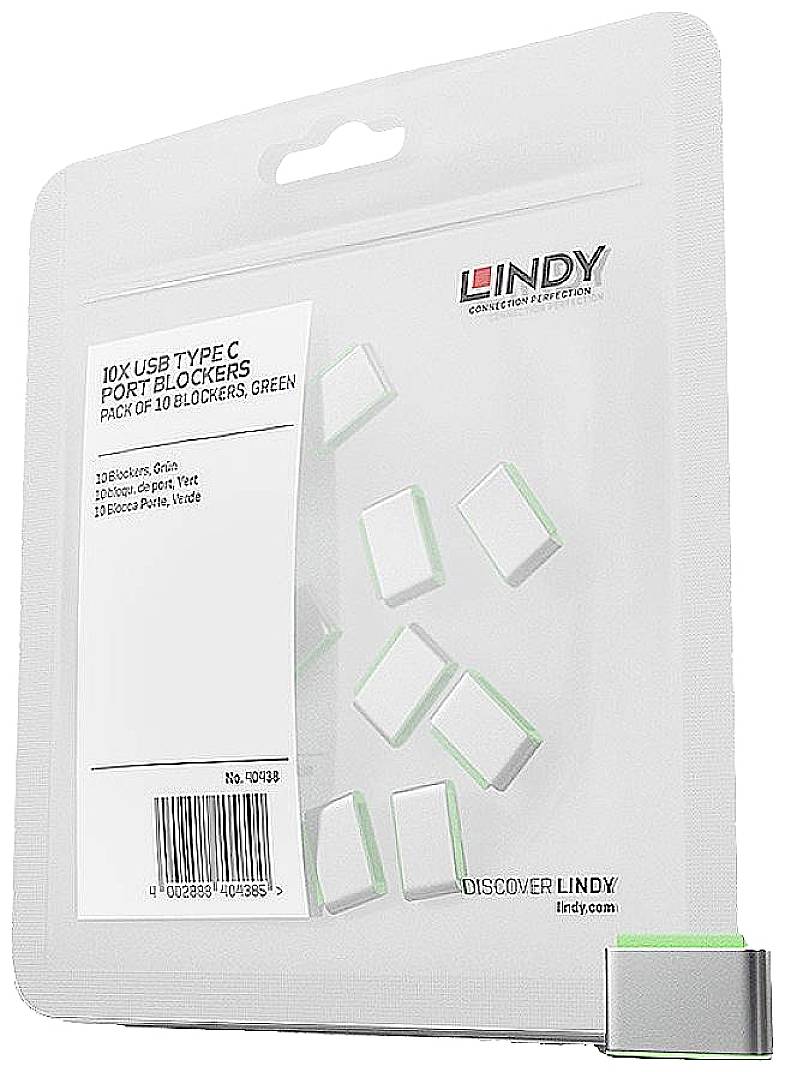 LINDY Sleutel voor USB-C-poort Set van 10 stuks Groen Zonder sleutel