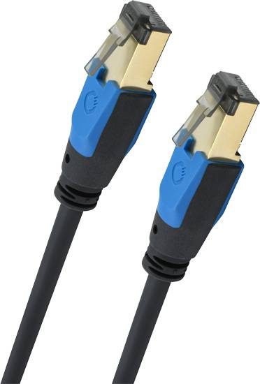 Oehlbach D1C19353 RJ45 Netwerkkabel, patchkabel CAT 8.1 2.00 m Zwart 1 stuk(s)