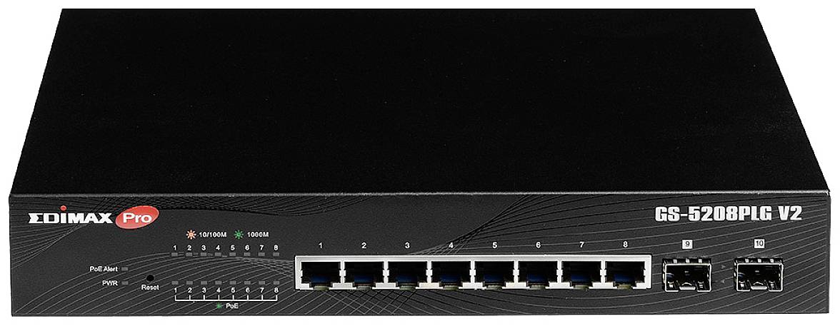 EDIMAX GS-5208PLG V2 GS-5208PLG V2 Netwerk switch 8 + 2 poorten