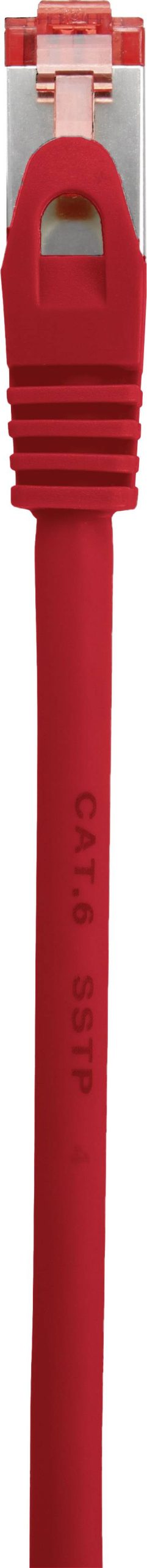 Renkforce RF-5176540 RJ45 Netwerkkabel, patchkabel CAT 6 S/FTP 0.50 m Rood Snagless, Vergulde steekcontacten, Vlambesten