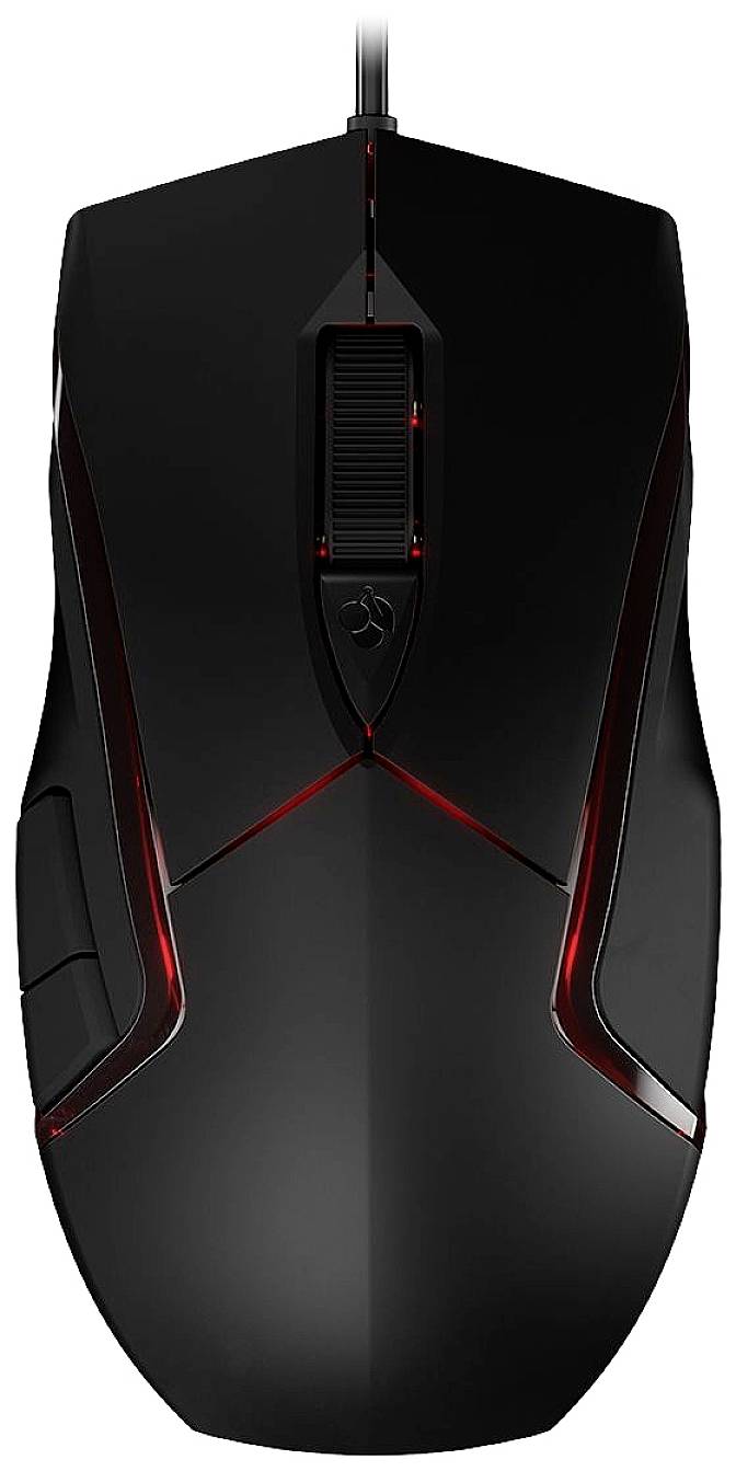 CHERRY JM-3000-2 Gaming-muis, Muis Kabelgebonden Optisch Zwart 7 Toetsen 5000 dpi Verlicht, Geïntegreerd profielgeheugen