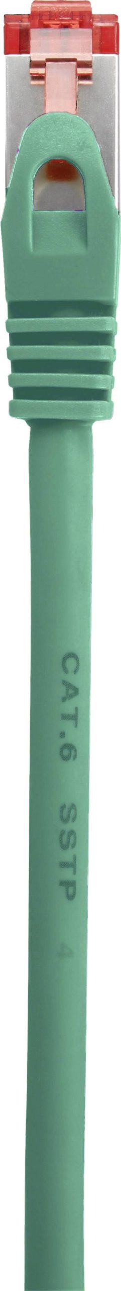 Renkforce RF-5276310 RJ45 Netwerkkabel, patchkabel CAT 6 S/FTP 15.00 m Groen Snagless, Vergulde steekcontacten, Vlambest