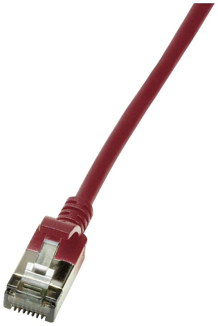 LogiLink CQ9044S RJ45 Netwerkkabel, patchkabel CAT 6A U/FTP 1.50 m Rood Extreem dun, Vlambestendig, Flexibel, Folie afsc