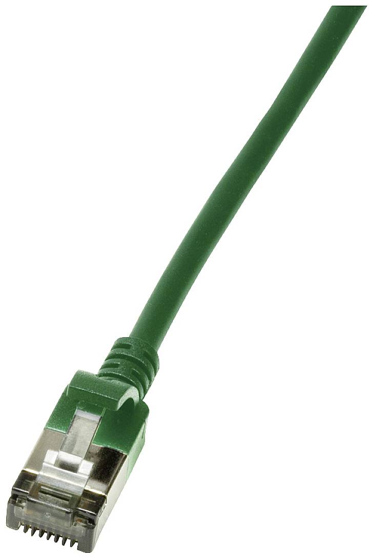 LogiLink CQ9045S RJ45 Netwerkkabel, patchkabel CAT 6A U/FTP 1.50 m Groen Extreem dun, Vlambestendig, Flexibel, Folie afs