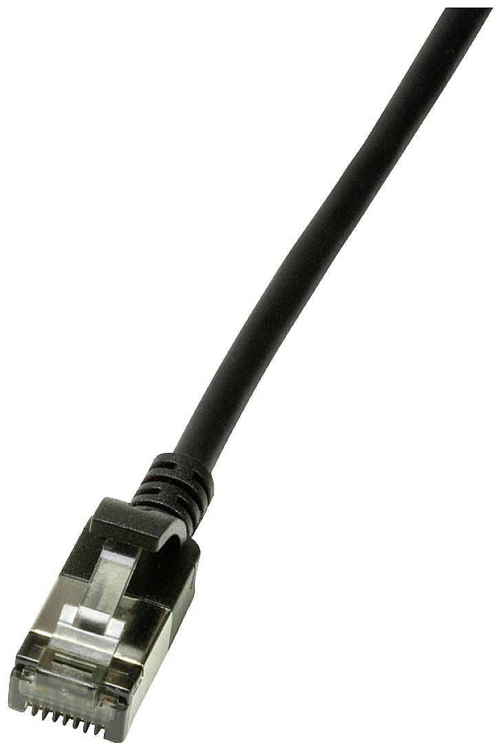 LogiLink CQ9073S RJ45 Netwerkkabel, patchkabel CAT 6A U/FTP 5.00 m Zwart Extreem dun, Vlambestendig, Flexibel, Folie afs