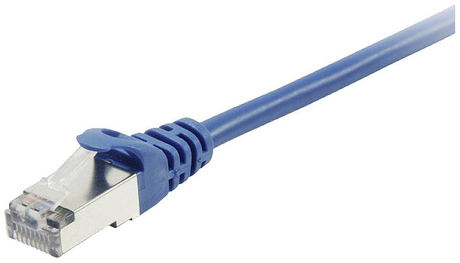 Equip 605532 RJ45 Netwerkkabel, patchkabel CAT 6 S/FTP 3.00 m Blauw Vergulde steekcontacten 1 stuk(s)