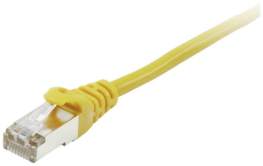 Equip 605560 RJ45 Netwerkkabel, patchkabel CAT 6 S/FTP 1.00 m Geel Vergulde steekcontacten 1 stuk(s)