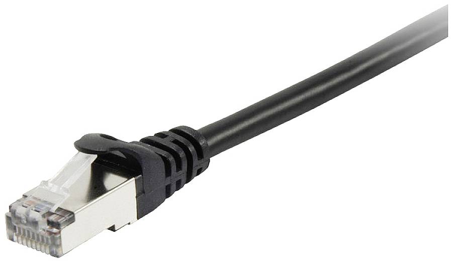 Equip 605594 RJ45 Netwerkkabel, patchkabel CAT 6 S/FTP 5.00 m Zwart Vergulde steekcontacten 1 stuk(s)