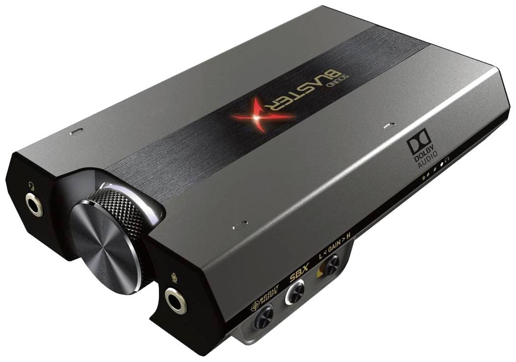 Creative Sound BlasterX G6 7.1 Externe geluidskaart Externe volumeregeling, Externe koptelefoonaansluitingen, Digitale u