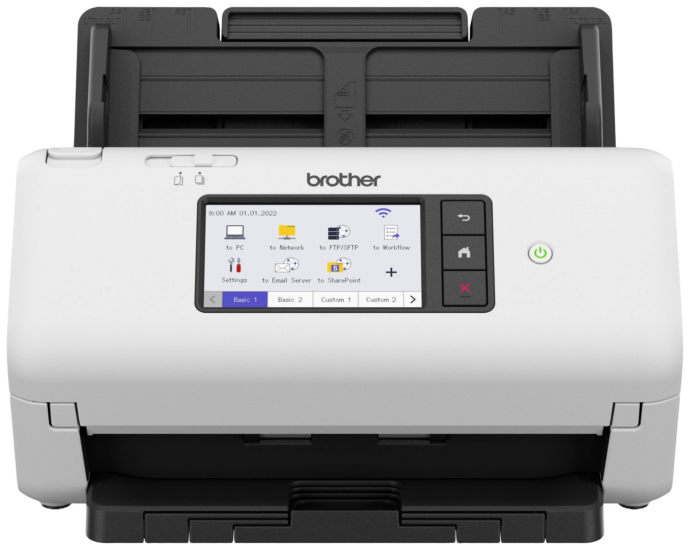 Brother ADS4700W Documentscanner A4 600 x 600 40 pag./min. USB-A 3.2 Gen 1, Gigabit-LAN (1 Gbit/s), WiFi, USB-A 2.0