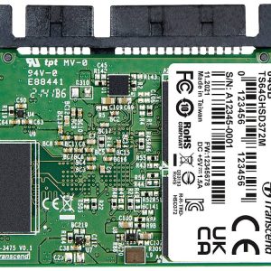 Transcend HSD372M 64 GB Half-Slim SSD industriële harde schijf SATA III Industrial TS64GHSD372M Transcend HSD372M 64 GB Half-Slim SSD industriële harde schijf SATA III Industrial TS64GHSD372M