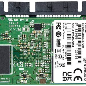 Transcend HSD372M 128 GB Half-Slim SSD industriële harde schijf SATA III Industrial TS128GHSD372M Transcend HSD372M 128 GB Half-Slim SSD industriële harde schijf SATA III Industrial TS128GHSD372M