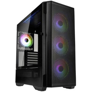 Kolink Kolink Observatory Y Mesh ARGB Midi-Tower – schwarz Midi-tower Gaming-behuizing Zwart 4 voorgeïnstalleerde LED-ve Kolink Kolink Observatory Y Mesh ARGB Midi-Tower – schwarz Midi-tower Gaming-behuizing Zwart 4 voorgeïnstalleerde LED-ve