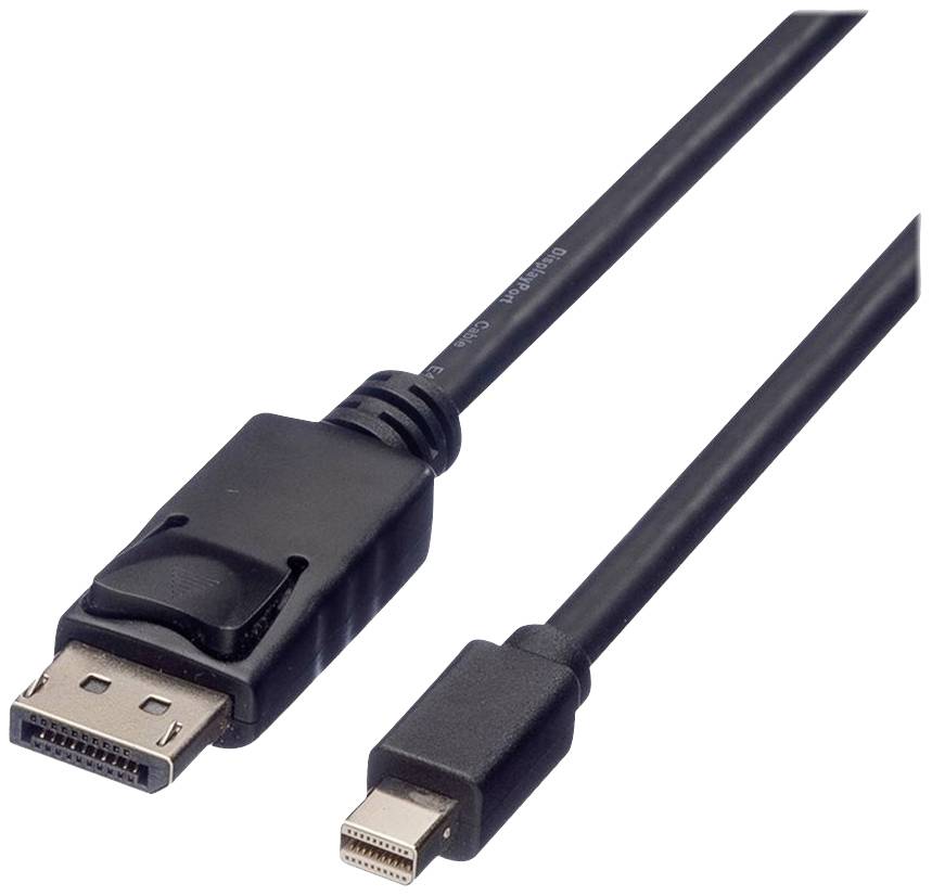 ROLINE GREEN DisplayPort kabel, DP Male - Mini DP Male, TPE, zwart, 2 m