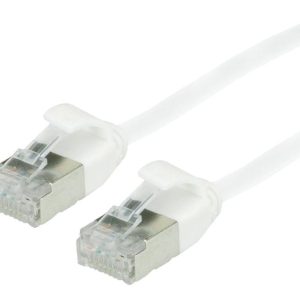 ROLINE GREEN F/UTP Patchkabel Cat.6A (Class EA), LSOH, extra dun, wit, 0,5 m