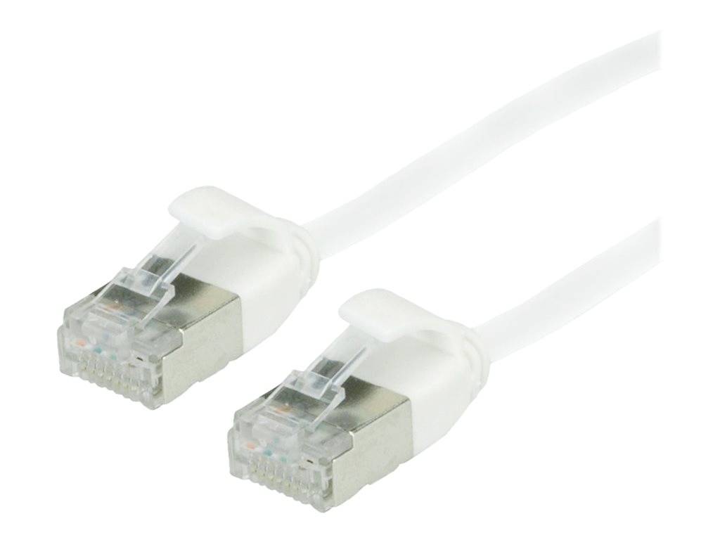ROLINE GREEN F/UTP Patchkabel Cat.6A (Class EA), LSOH, extra dun, wit, 3 m