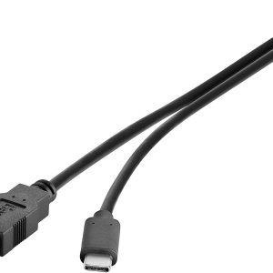 ROLINE GREEN USB 3.2 Gen 1 kabel, A-C, M/M, zwart, 1 m