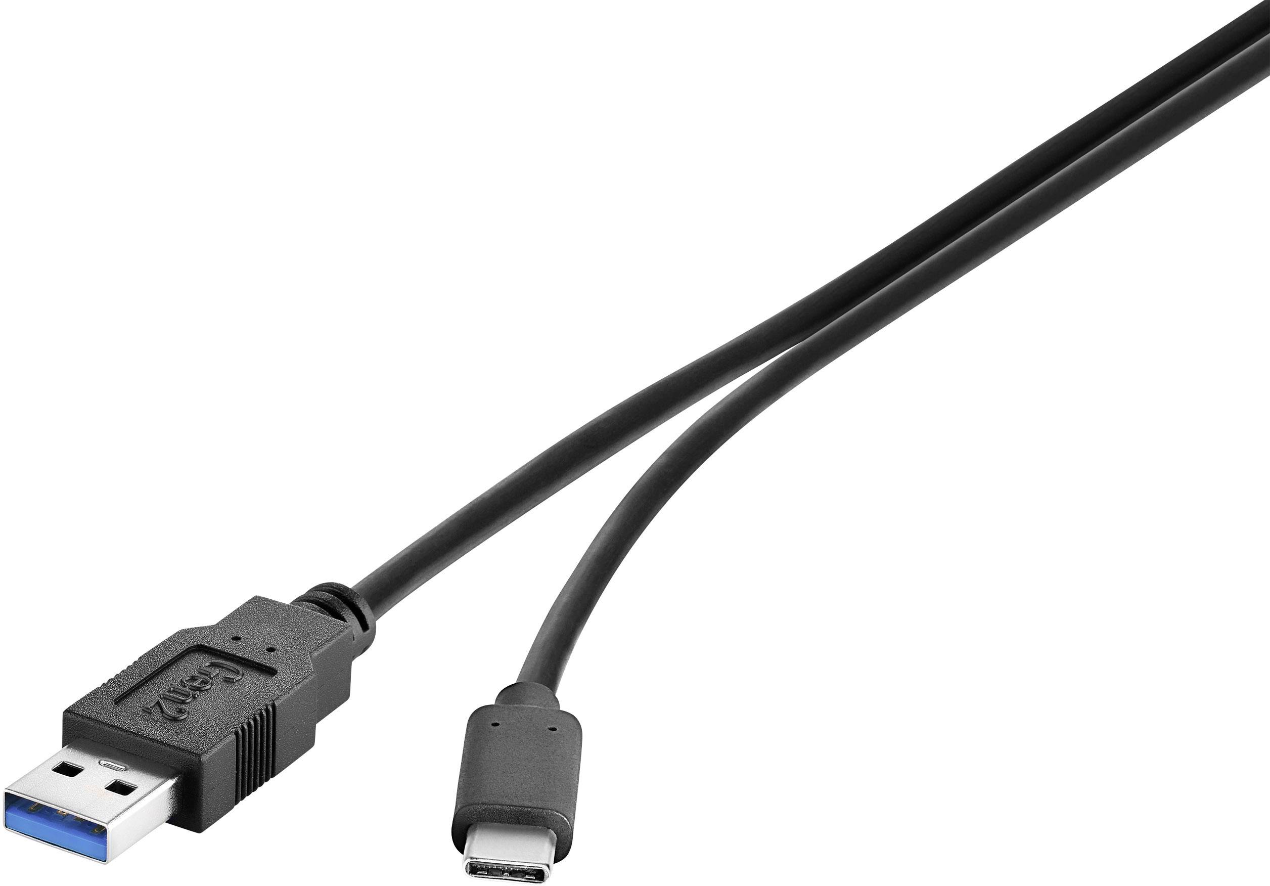 ROLINE GREEN USB 3.2 Gen 1 kabel, A-C, M/M, zwart, 1 m
