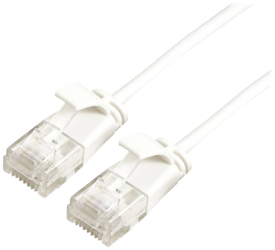 ROLINE GREEN UTP patchkabel Cat.6A (Class EA), LSOH, extra dun, wit, 0,5 m