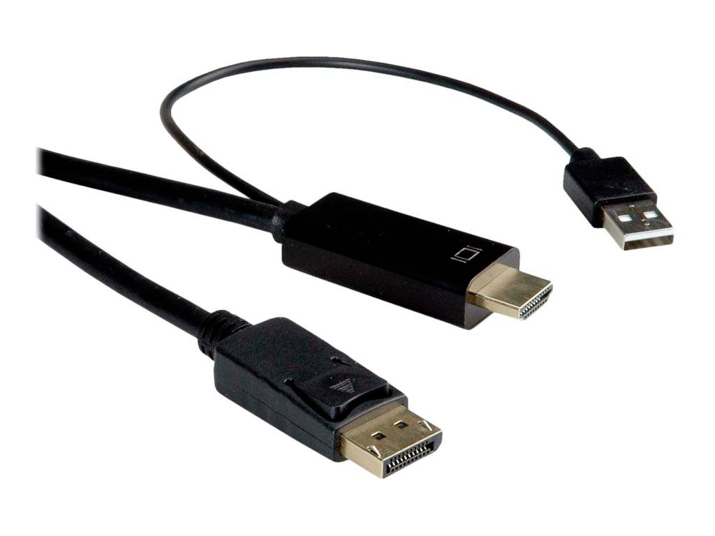 ROLINE HDMI kabel UltraHDTV - DisplayPort, M/M, zwart, 2 m