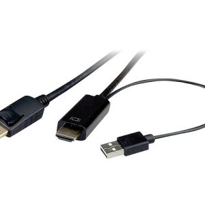 ROLINE HDMI kabel UltraHDTV – DisplayPort, M/M, zwart, 3 m ROLINE HDMI kabel UltraHDTV – DisplayPort, M/M, zwart, 3 m