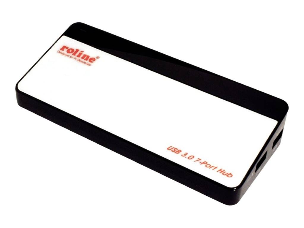 ROLINE USB 3.2 Gen 1 Hub "Black and White", 7 Poorts met voeding