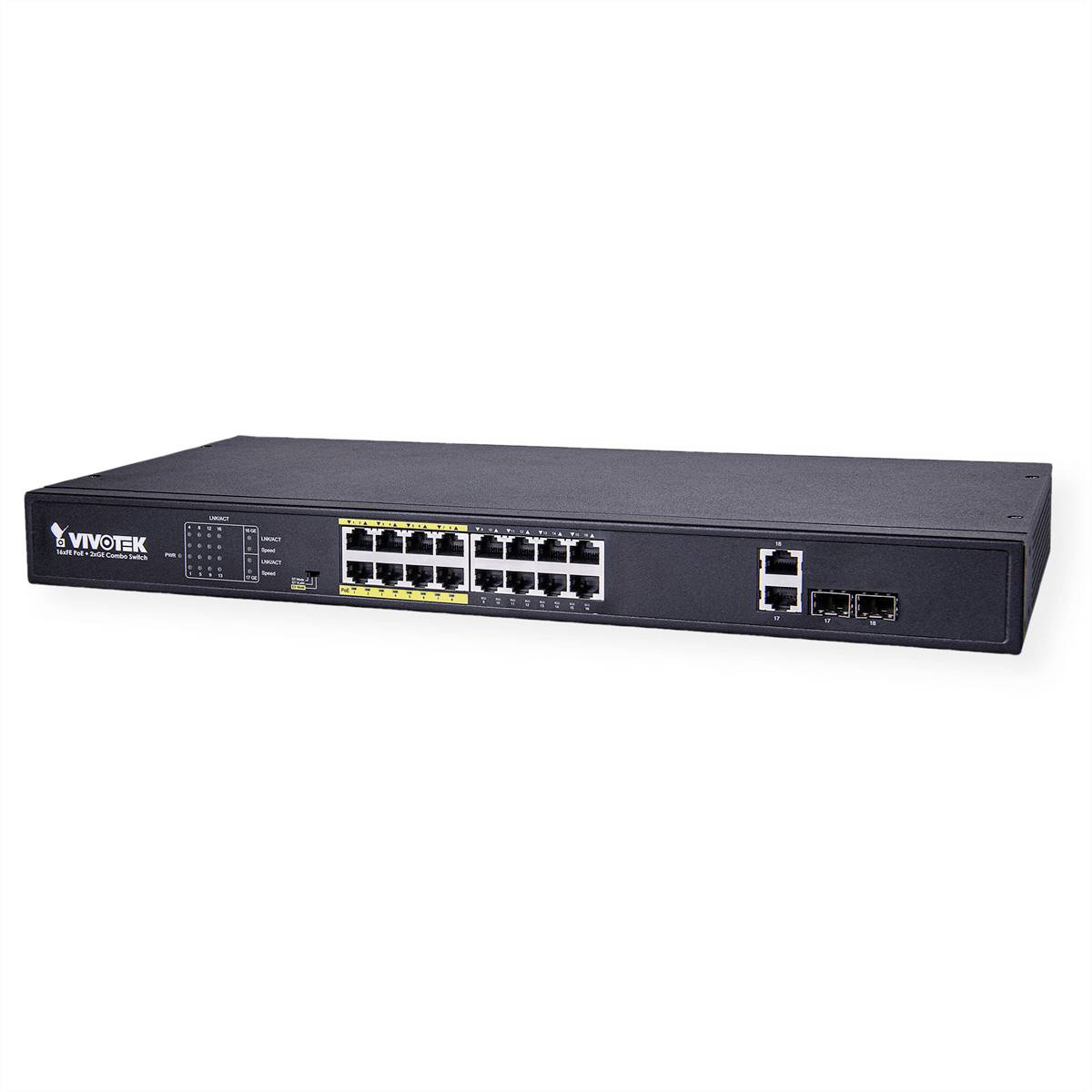 Vivotek AW-FGT-180D-250 AW-FGT-180D-250 Netwerk switch 18 poorten 100 MBit/s PoE-functie