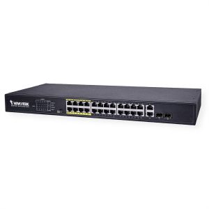 Vivotek AW-FGT-260D-380 AW-FGT-260D-380 Netwerk switch 26 poorten 100 MBit/s PoE-functie Vivotek AW-FGT-260D-380 AW-FGT-260D-380 Netwerk switch 26 poorten 100 MBit/s PoE-functie