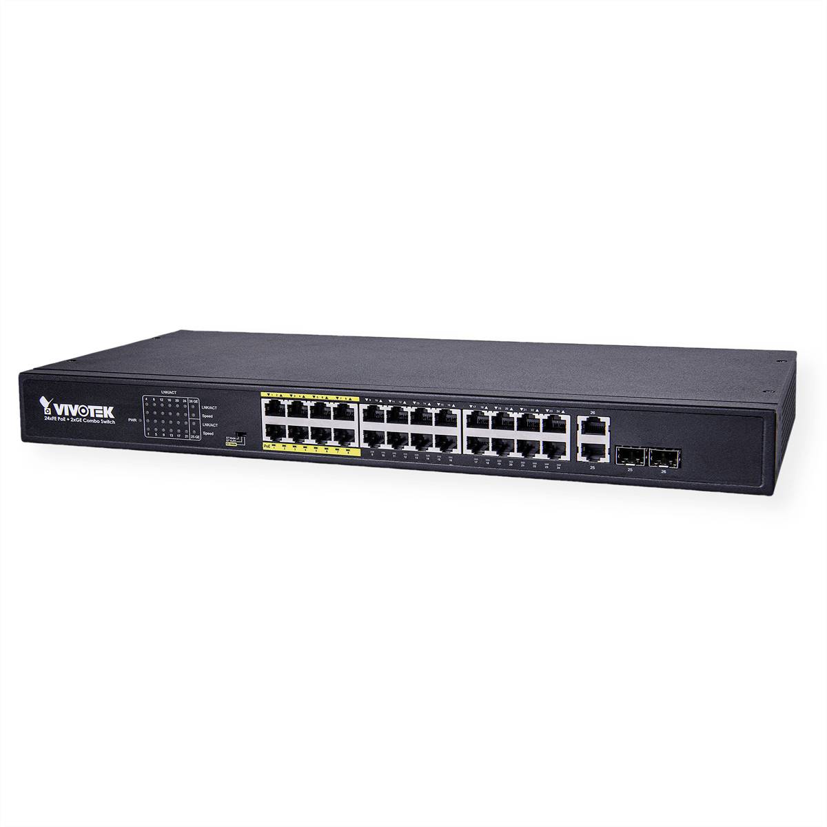 Vivotek AW-FGT-260D-380 AW-FGT-260D-380 Netwerk switch 26 poorten 100 MBit/s PoE-functie