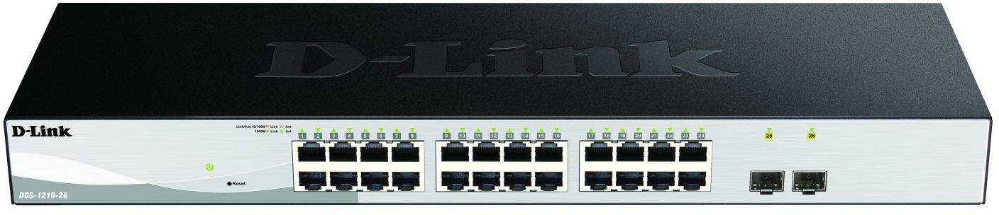 D-Link DGS-1210-26/E DGS-1210-26/E Netwerk switch 24 + 2 poorten 52 GBit/s