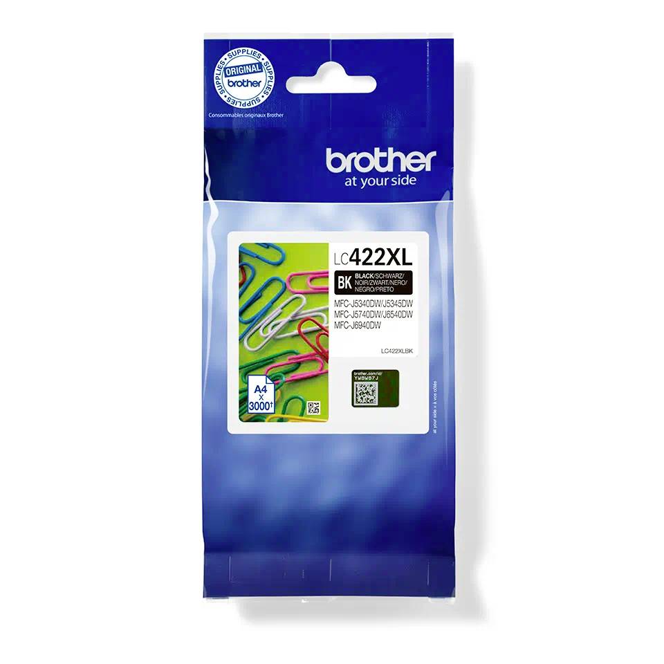 Brother Inktcartridge LC-422XLBK Origineel Zwart LC422XLBK
