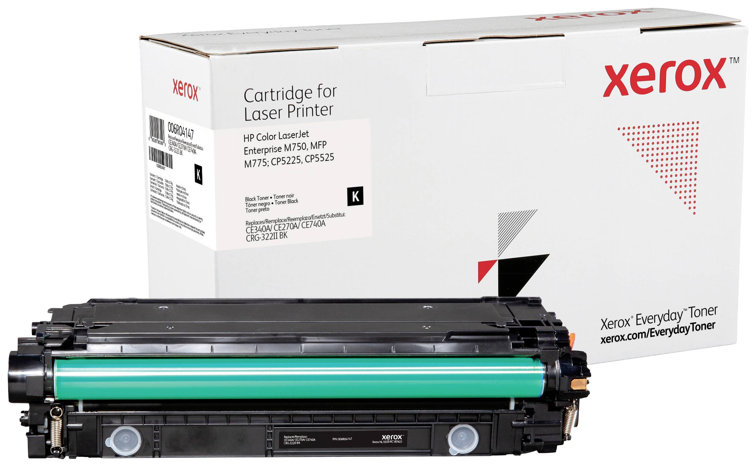 Xerox Toner vervangt HP 651A/ 650A/ 307A (CE340A/CE270A/CE740A) Compatibel Zwart 13500 bladzijden Everyday 006R04147