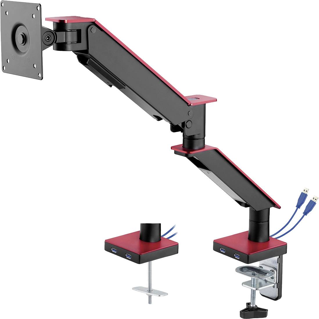 My Wall HL 25-1 L Monitor-tafelbeugel 1-voudig 43,2 cm (17") - 88,9 cm (35") Zwart Draaibaar
