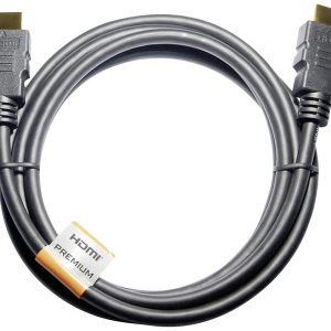 Maxtrack C 215-5 L HDMI-kabel HDMI Aansluitkabel HDMI-A-stekker, HDMI-A-stekker 5.00 m Zwart 4K UHD