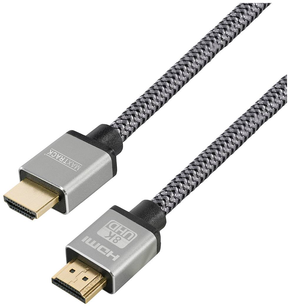 Maxtrack C 221-2 HNL HDMI-kabel HDMI Aansluitkabel HDMI-A-stekker, HDMI-A-stekker 2.00 m Zwart 8K UHD