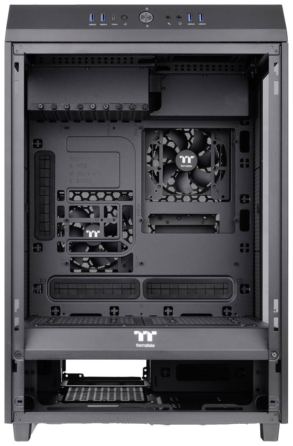 Thermaltake CA-1X1-00M1WN-00 Full Tower PC-behuizing Zwart LCS-compatibel, Zijvenster, Geschikt voor DIY-waterkoeling, G