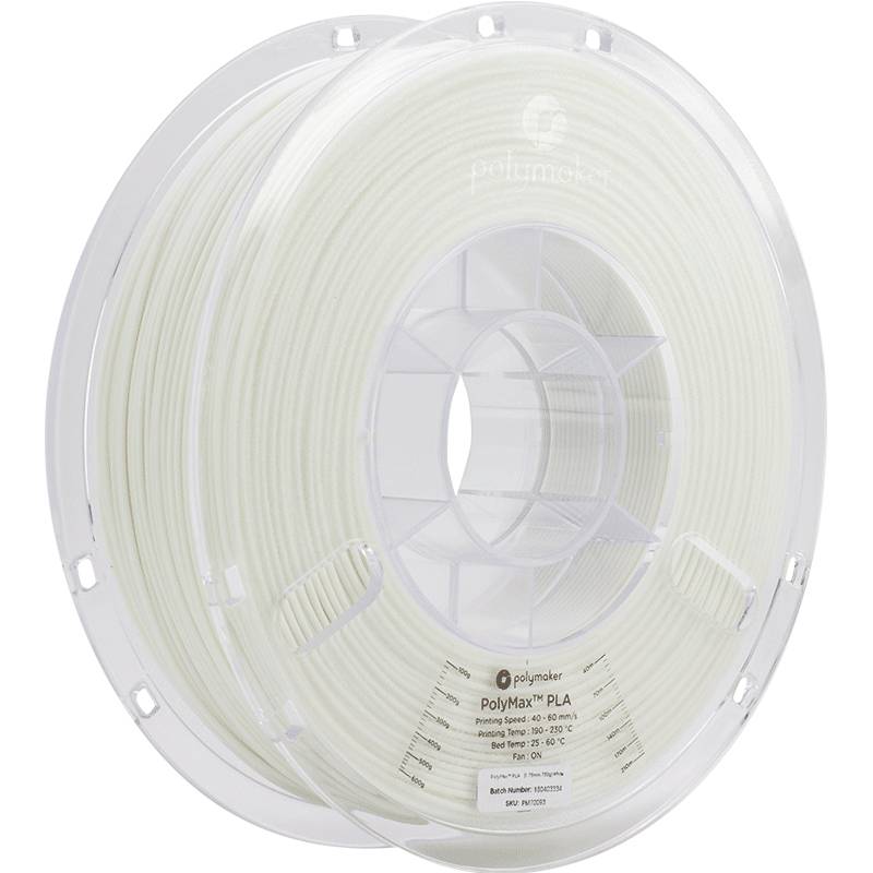 Polymaker PA06002 PolyMAX Tough Filament PLA kunststof Hoge stijfheid, Hoge treksterkte, Slagvast 1.75 mm 750 g Wit 1 st