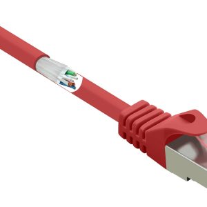 Renkforce RF-5276306 RJ45 Netwerkkabel, patchkabel CAT 6 S/FTP 3.00 m Rood Snagless, Vergulde steekcontacten, Vlambesten Renkforce RF-5276306 RJ45 Netwerkkabel, patchkabel CAT 6 S/FTP 3.00 m Rood Snagless, Vergulde steekcontacten, Vlambesten