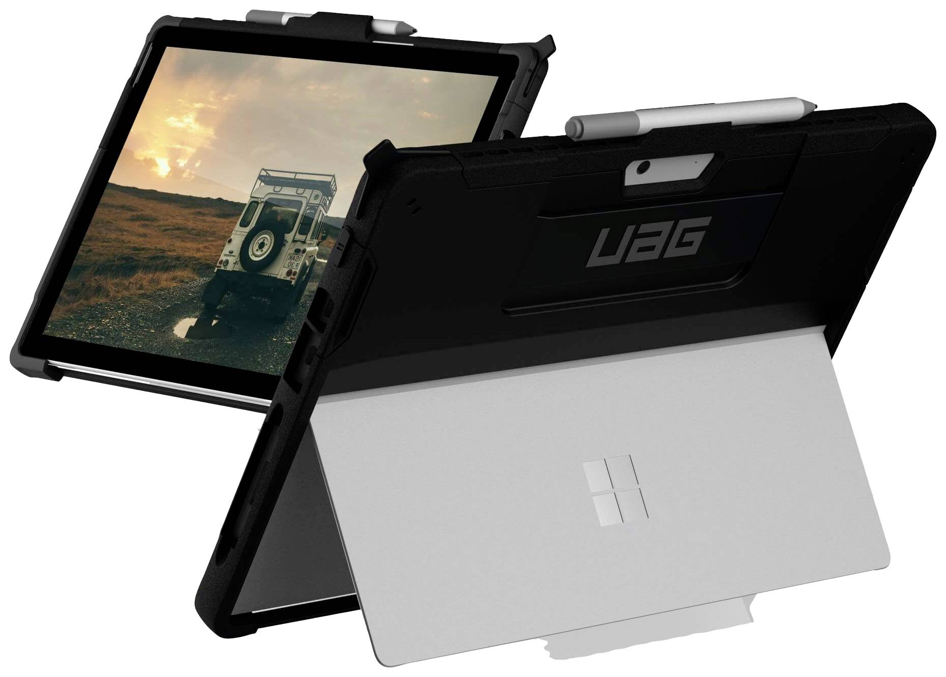 Urban Armor Gear Scout Handstrap Case Book cover Zwart Tabletcover