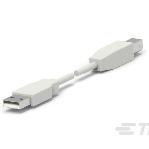 TE Connectivity 1487587-1 USB-kabel USB-A stekker, USB-B stekker 1.00 m