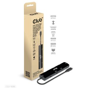 club3D CSV-1599 USB-C dockingstation Geschikt voor merk (dockingstation): Universeel USB-C Power Delivery club3D CSV-1599 USB-C dockingstation Geschikt voor merk (dockingstation): Universeel USB-C Power Delivery