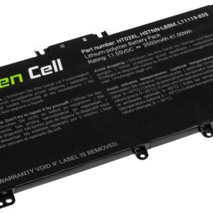 Green Cell HT03XL GC-HP163 Laptopaccu 11.4 V 3400 mAh HP Green Cell HT03XL GC-HP163 Laptopaccu 11.4 V 3400 mAh HP