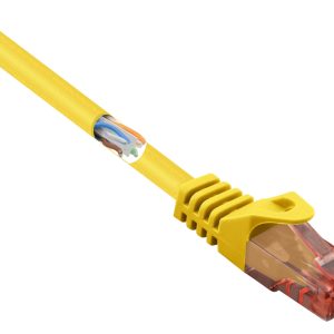 Renkforce RF-5462928 RJ45 Netwerkkabel, patchkabel CAT 6 U/UTP 0.15 m Geel Snagless, Halogeenvrij 1 stuk(s)