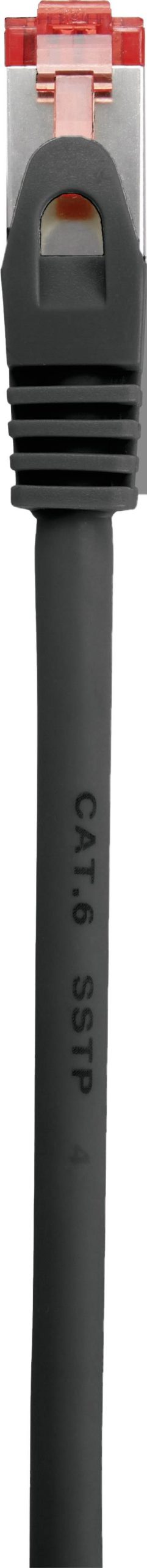 Renkforce RF-5469256 RJ45 Netwerkkabel, patchkabel CAT 6 S/FTP 2.00 m Zwart Snagless, Vergulde steekcontacten, Vlambeste