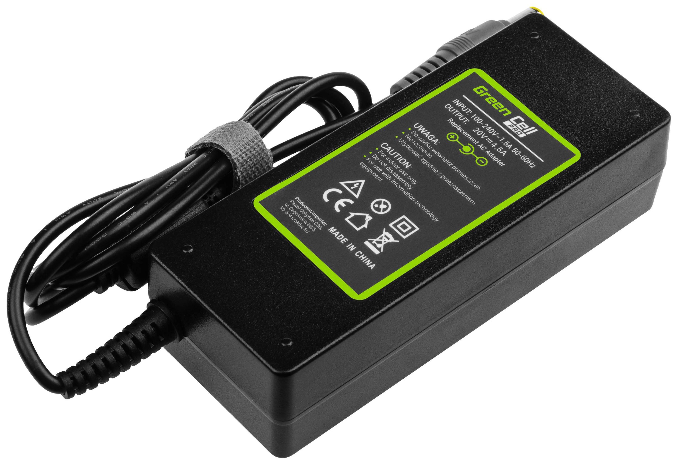 Green Cell GC-AD17AP Laptop netvoeding 90 W 20 V 4.5 A