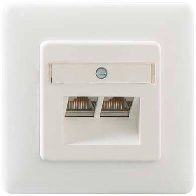 Rutenbeck UAEClassEAiso8/8Uprw Netwerkdoos Inbouw (in muur) Inzet met centraalstuk en frame 10 Gbit/s Wit