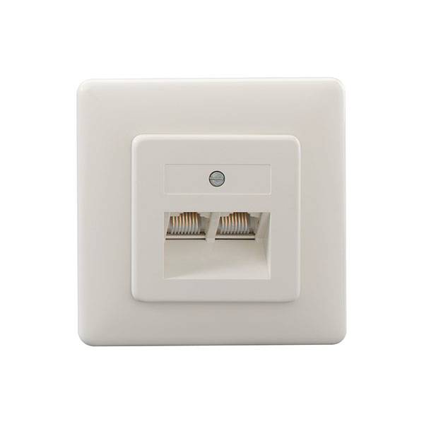 Rutenbeck UAE 8/8(8/8) Up rw Netwerkdoos Inbouw (in muur) Inzet met centraalstuk en frame Wit